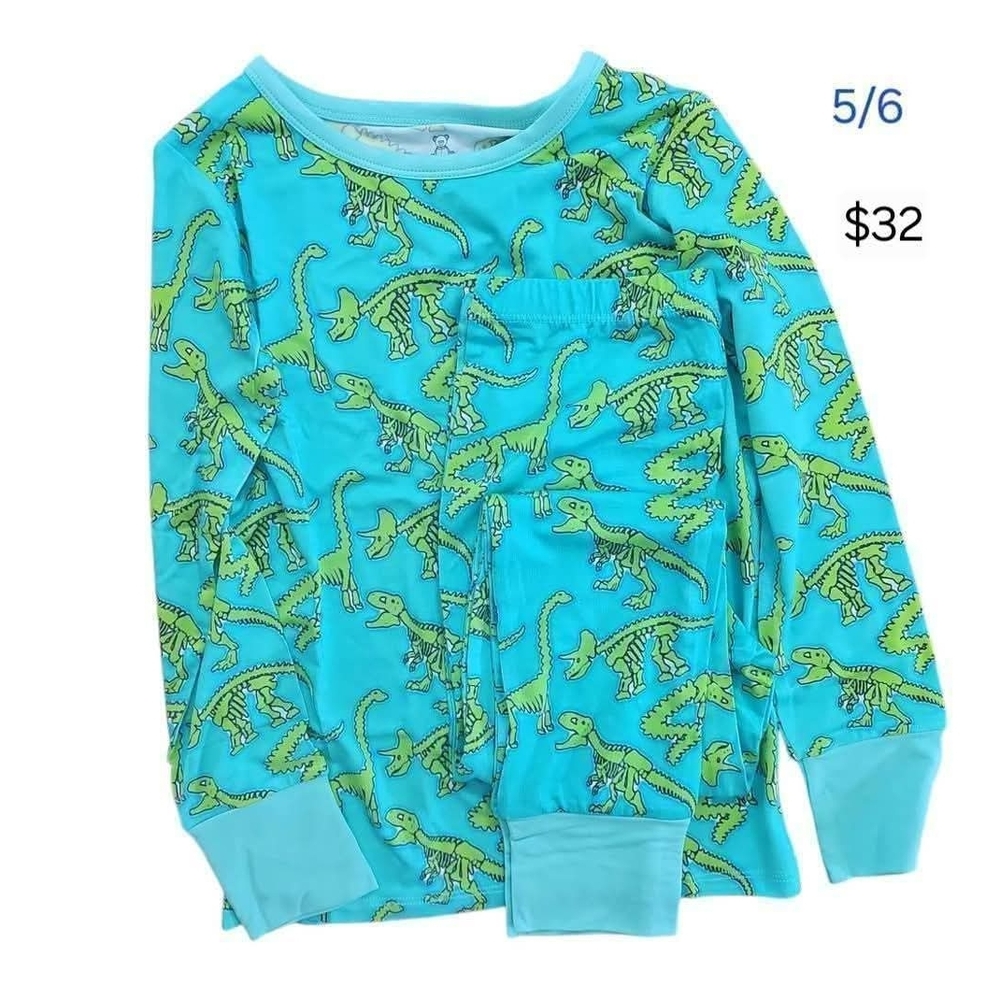Dinosaur Print Pajama Set BAMBOO